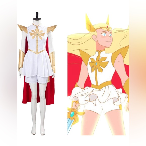 Princess of Power She Ra Cosplay Costume Dress Halloween Carnival Outfit - Picture 3 of 15